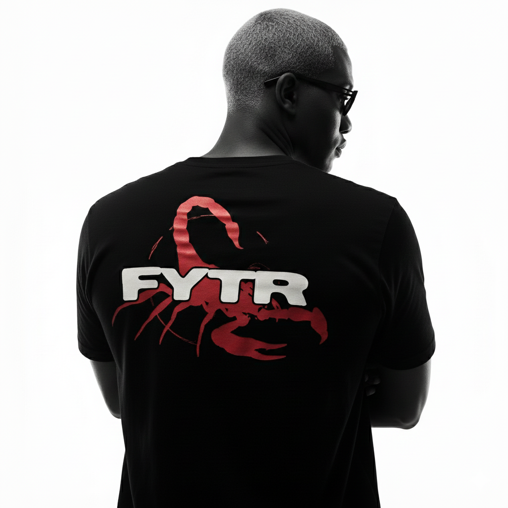 Back studio view of the FYTR Scorpion graphic artwork