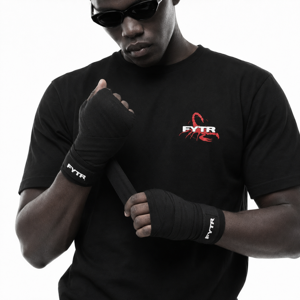FYTR Scorpion artwork and branded hand-wrap detail